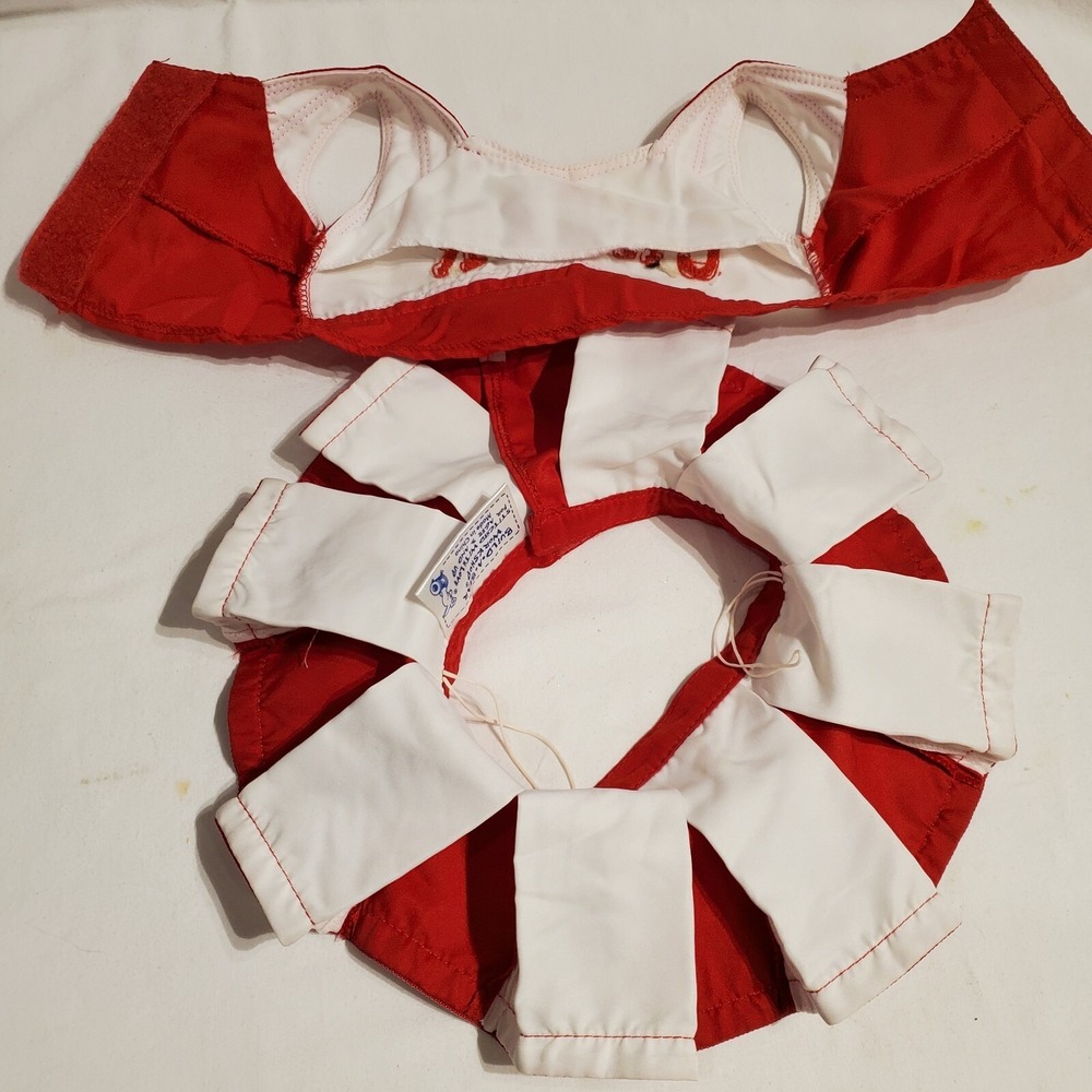 Build a Bear Cheer 2 Pc Red White Skirt‎ Top Clothes Dress Up Play BABW - Picture 6 of 16